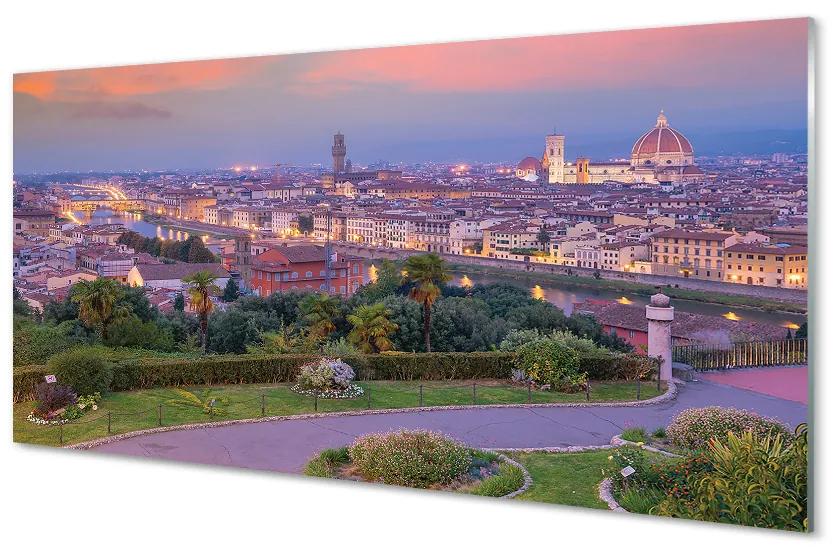 Quadro acrilico Italia Panorama River 100x50 cm