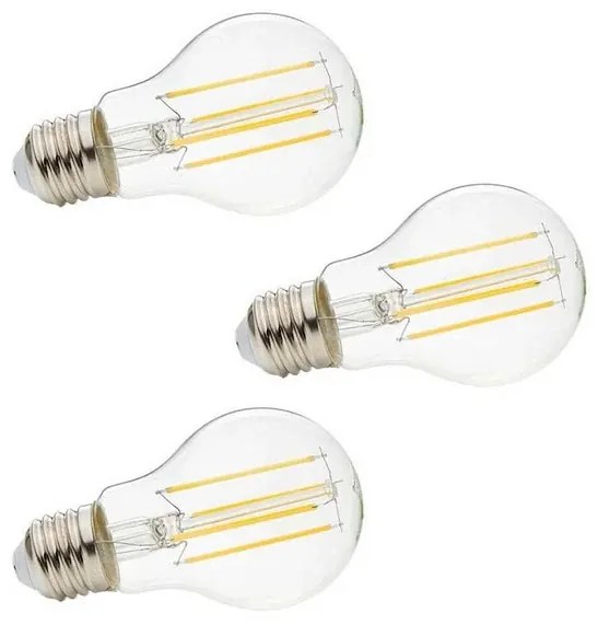 3-pack Lampadina LED 7W (806lm) Filament E27 Clear - Lindby