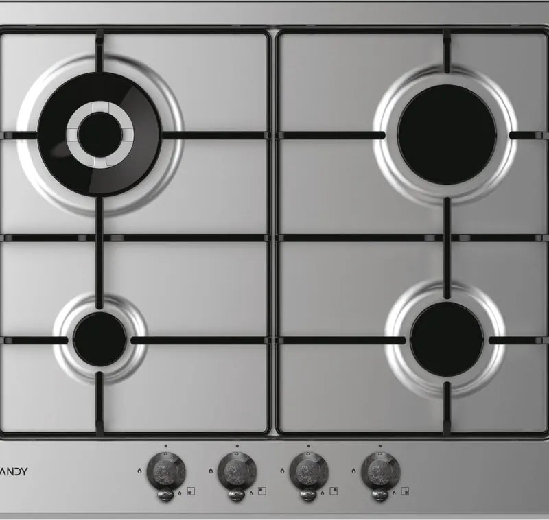 Piano cottura 4 fuochi CHW6BR4WTX GHISA INOX CANDY inox