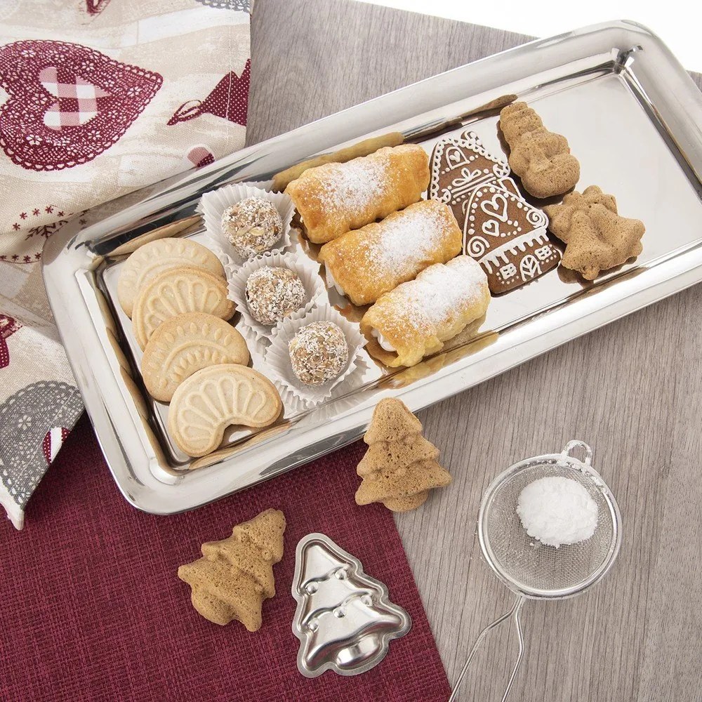 Vassoio in acciaio inox 17x38,5 cm Long – Orion