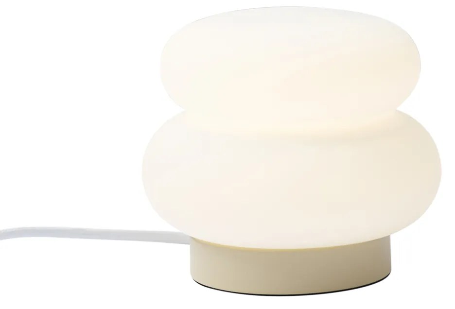 Lampada da tavolo Japandi beige con vetro opale 15 cm - Miele