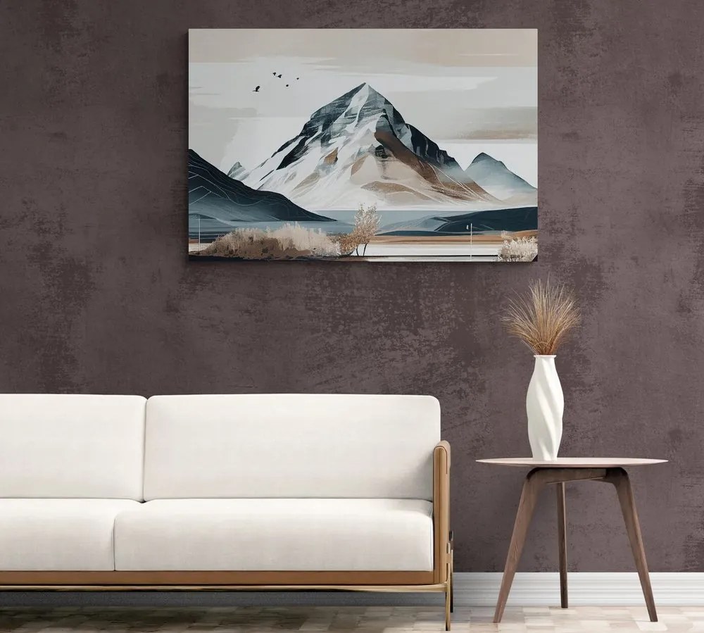 Stampa su tela – Montagne pittoresche in stile scandinavo