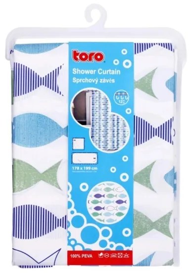 Tenda doccia TORO PREMIUM 178x199 cm blu/verde
