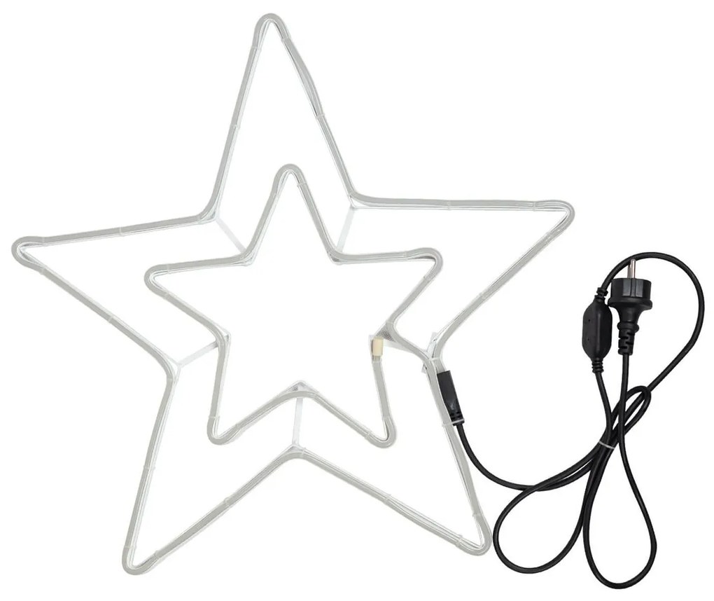 Stella Natalizia LED Neon Flex DOPPIA ILLUMINAZIONE 58x56cm IP44 Colore Bianco Caldo 2700 - 3000 °K