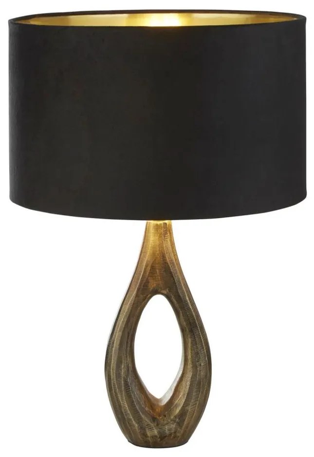 Searchlight EU86531BK - Lampada da tavolo BUCKLOW 1xE27/40W/230V ottone