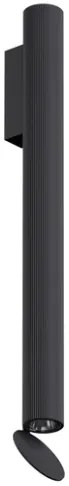 Flos Flauta H500 Riga Lampada indoor 50 cm Da Parete a biemissione in alluminio Nero