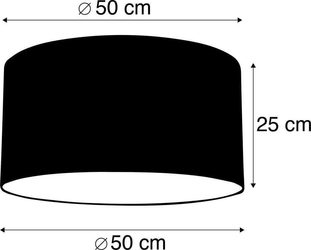 Paralume in tessuto verde scuro 50/50/25
