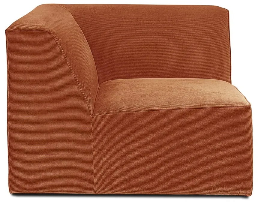 Compnente divano arancione in velluto a coste Sting - Scandic