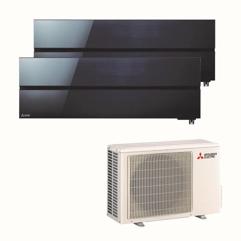 Condizionatore a muro multisplit MITSUBISHI ELECTRIC LN 9 + 12 21000 BTU classe raffreddamento A+++, nero