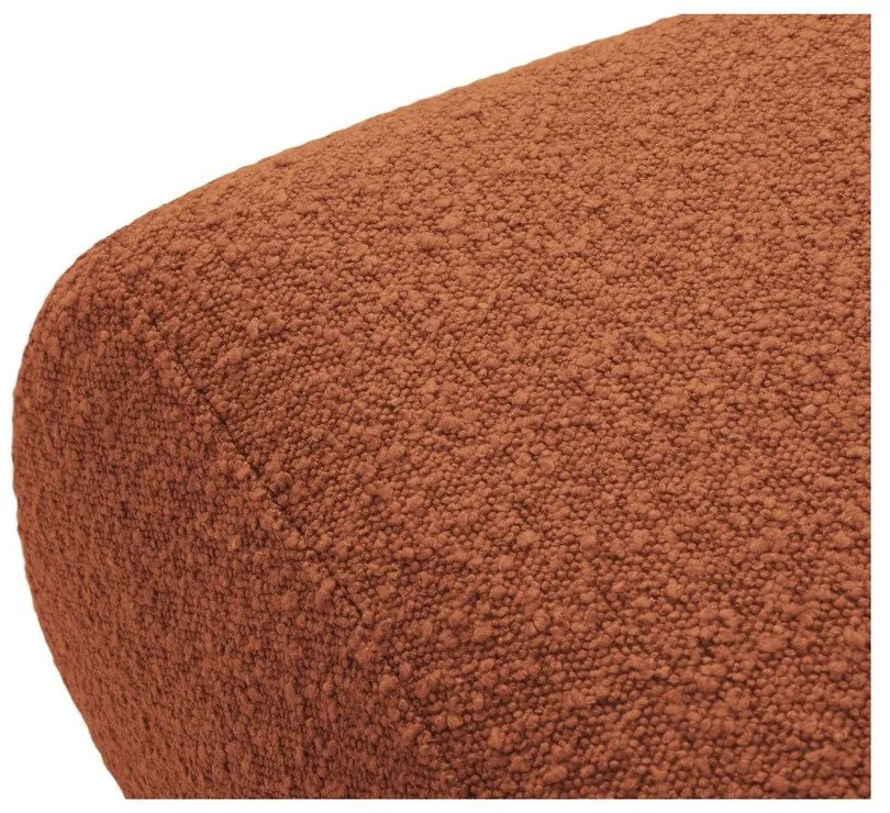 Sgabello marrone in tessuto bouclé Molino - Micadoni Home