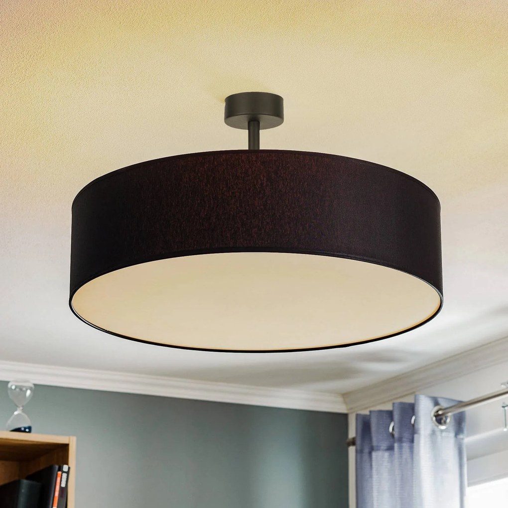 TK Lighting Plafoniere Rondo con distanza, grigio scuro Ø 60cm