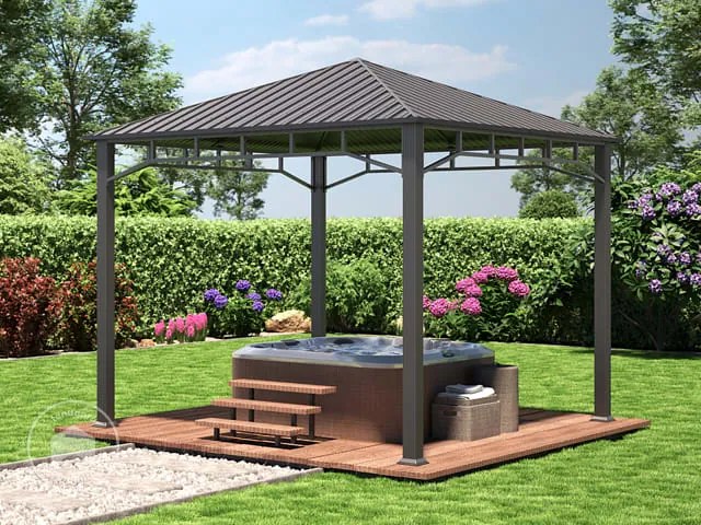 TOOLPORT Gazebo da giardino Hardtop Sunset Superior, 3x3 m - (301351)