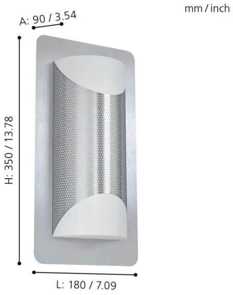 Eglo 98716 - Applique da esterno CISTIERNA 1 2xE27/10W/230V IP44