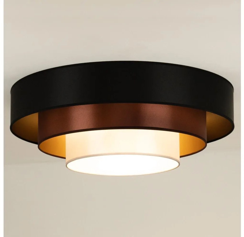 Duolla - Plafoniera LED LUNETA LED/26W/230V diametro 60 cm 4000K nero/rame