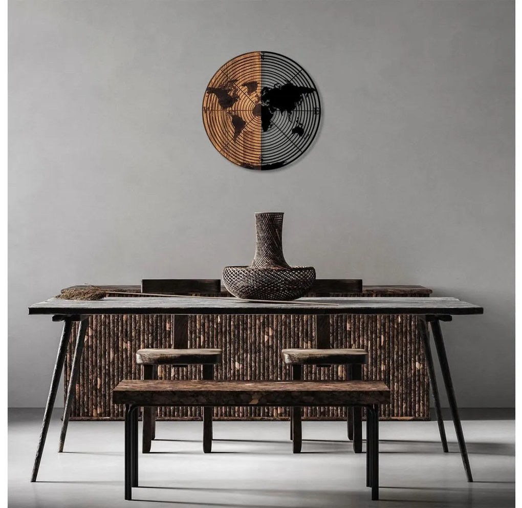 Decorazione da muro diametro 56 cm mappa