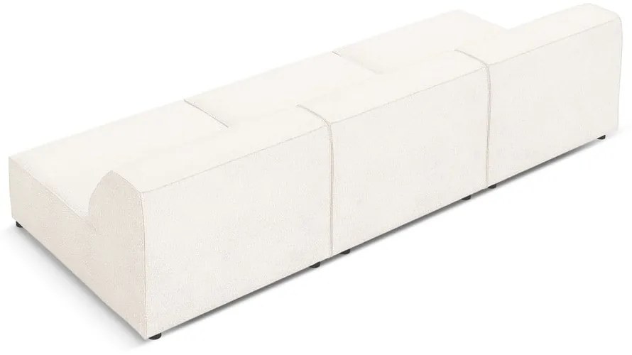 Divano crema in tessuto bouclé 240 cm Jodie - Micadoni Home