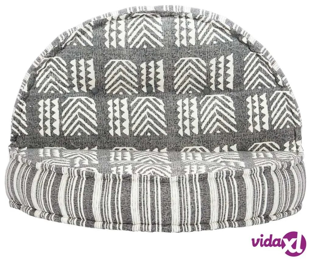 vidaXL Pouf 100x20 cm in Tessuto Grigio a Strisce