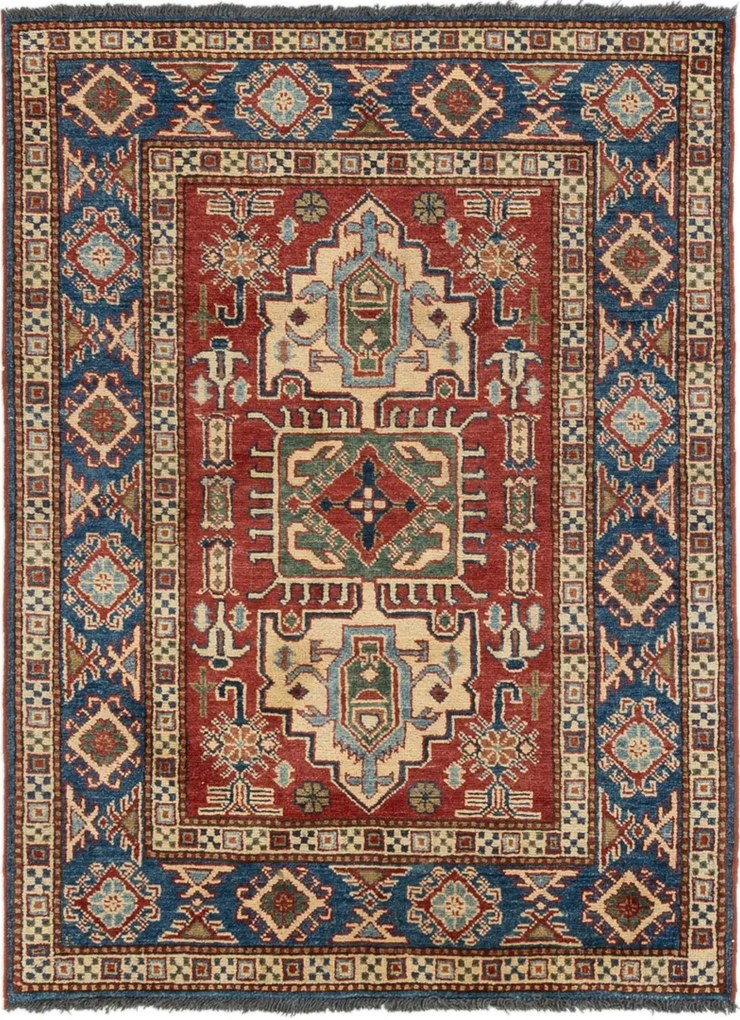 Kazak Tappeto 100 x 130 (Afghanistan) Annodato A Mano