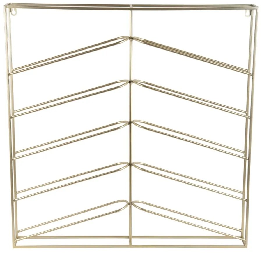 Portabottiglie da parete dorato in metallo numero di bottiglie 10 67x66x7,5 cm Cuadro – PT LIVING