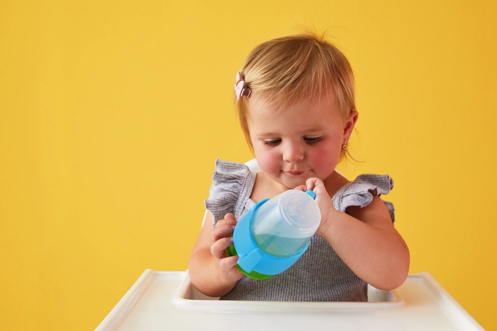 Tazza di apprendimento 360° anti-goccia 250 ml - blu/verde