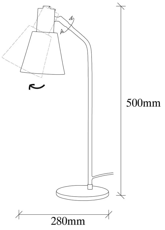 Lampada da tavolo in bronzo con paralume in metallo (altezza 50 cm) Sivani - Opviq lights