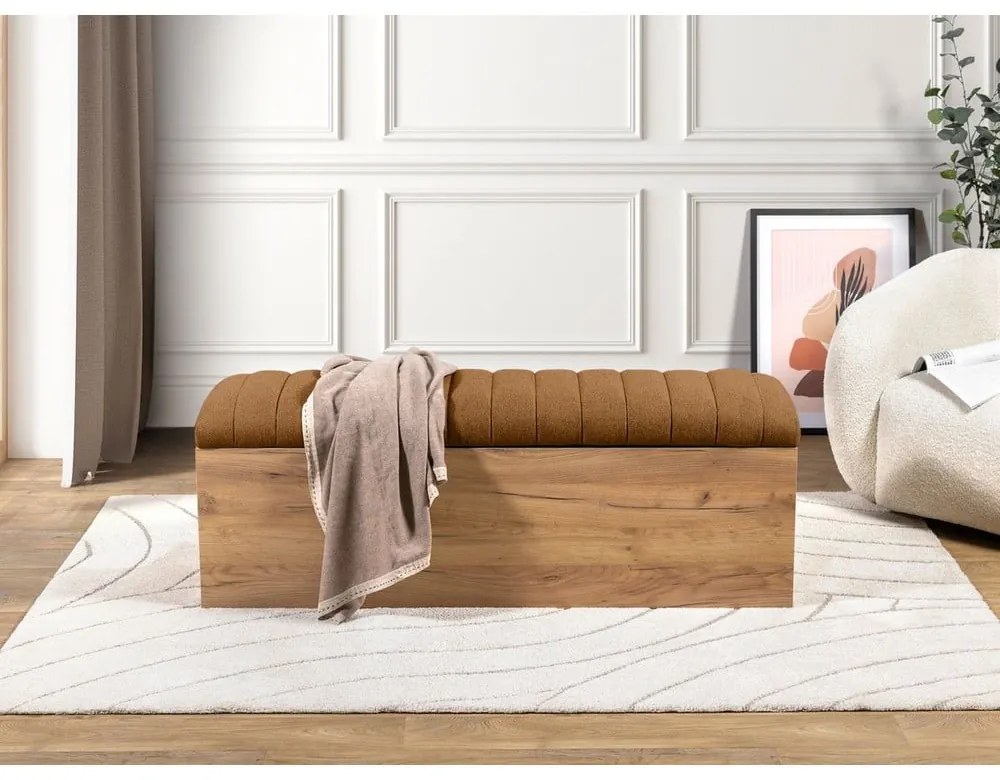 Panca in colore arancione e naturale Oceane - Bobochic Paris