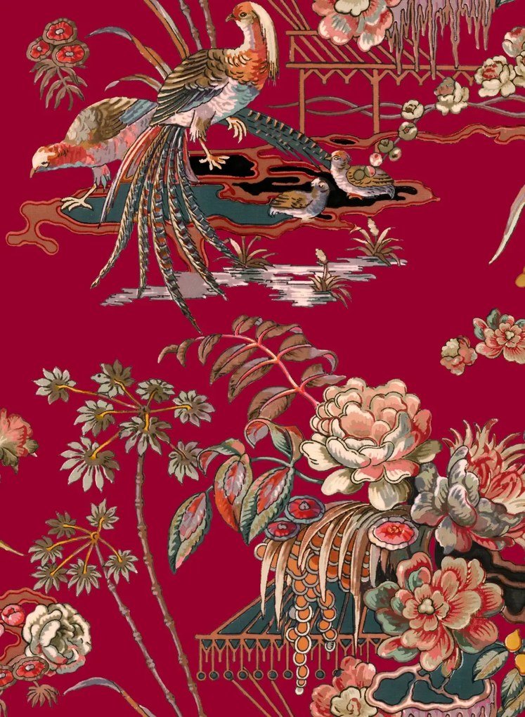 Coordonne Carta da parati Sacred Pheasants - Ruby