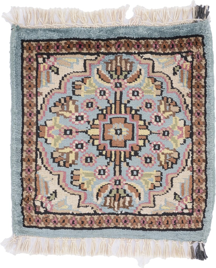 Agra Tappeto orientale 30x30 (Indian) Annodato A Mano