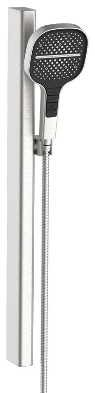 Doccetta con flessibile doccia e barra di scorrimento AQUASANIT Atlas 3 getti in inox cromato 3 getti