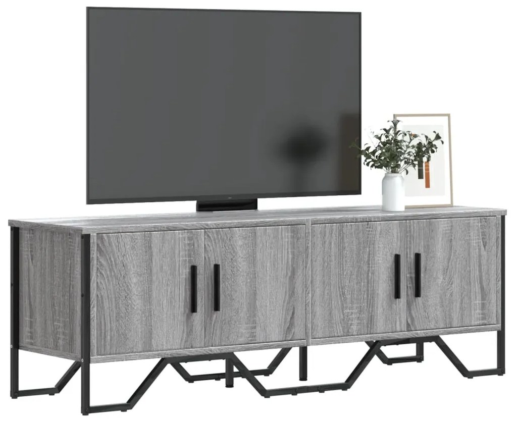 Mobile Porta Tv Grigio Sonoma 122x34x41cm İn Legno Multistrato /