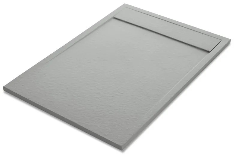 Piatto doccia ultrasottile SENSEA in resina Neo L 80 x L 120 x H 3 cm grigio opaco