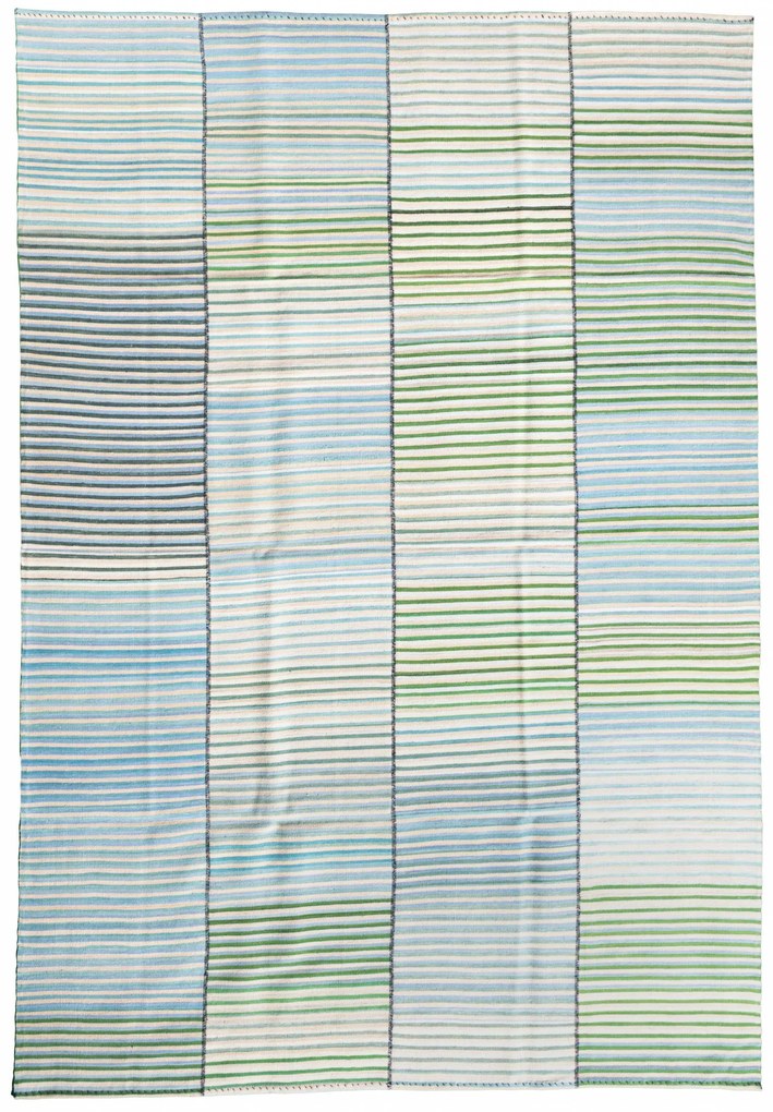 Kilim Tappeto 220 x 320 Blu (Iran) Tessuto A Mano