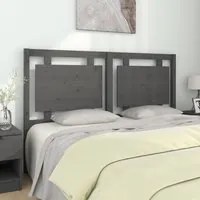 Testiera per Letto Grigia 155,5x4x100 cm Legno Massello di Pino 817947