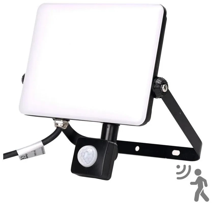Aigostar - Riflettore LED con sensore LED/50W/230V 4000K IP65 nero