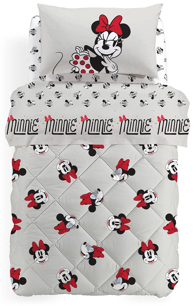 Trapunta in Cotone Minnie Retro' Piazza e Mezza Warner Bros