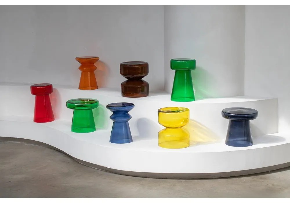 Tavolino rotondo in vetro ø 35 cm Doble – Leitmotiv