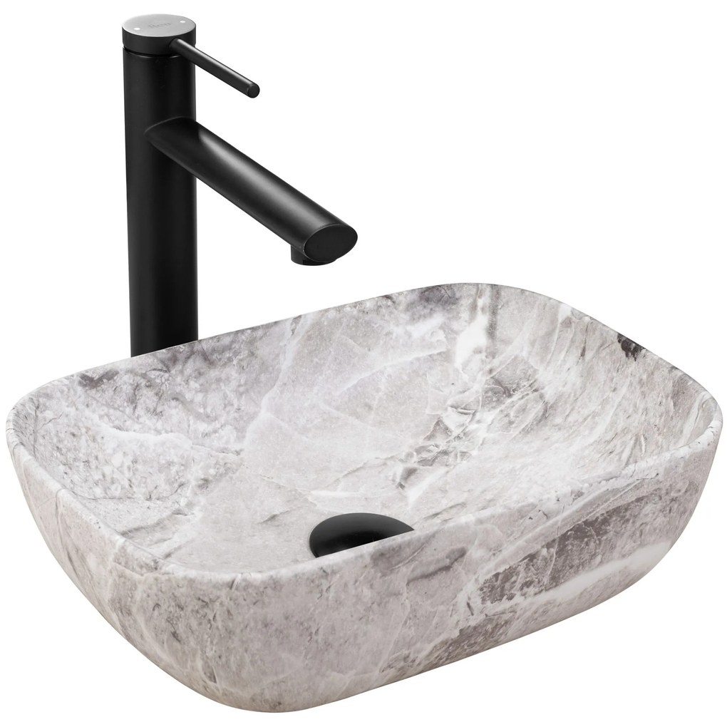 Lavabo da appoggio Rea Belinda mini stone matt