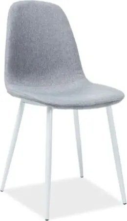 Sedia tessile Fox grigio-bianco - H 86 cm