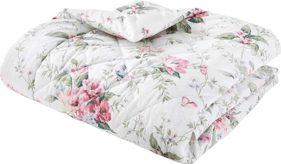 Copriletto color crema con rivestimento trapuntato 200x200 cm Bridgerton Penelope Floral – Catherine Lansfield