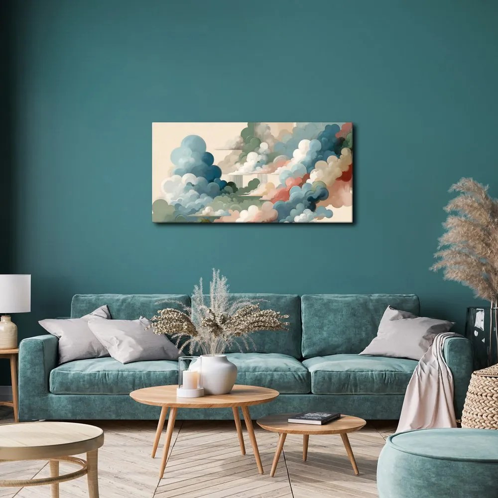 Quadro su tela – Nuvole in tonalità pastello