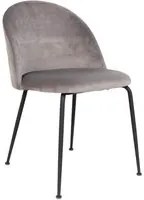 Set 2 Sedie Geneve, Grigio, Velluto, 52x51x78 cm, EPIKASA