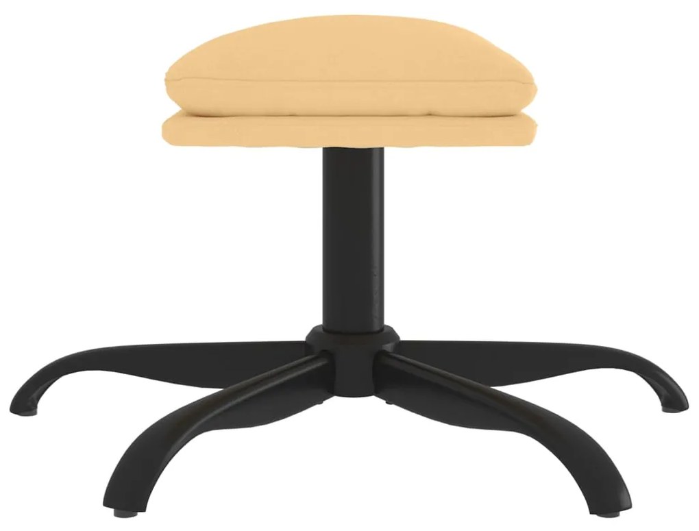 Sgabello crema 60x60x36 cm in microfibra