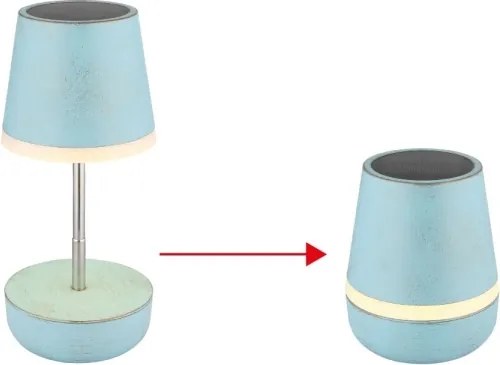 Globo 36638B - Lampada solare LED 10xLED/0,06W/3V IP44 blu