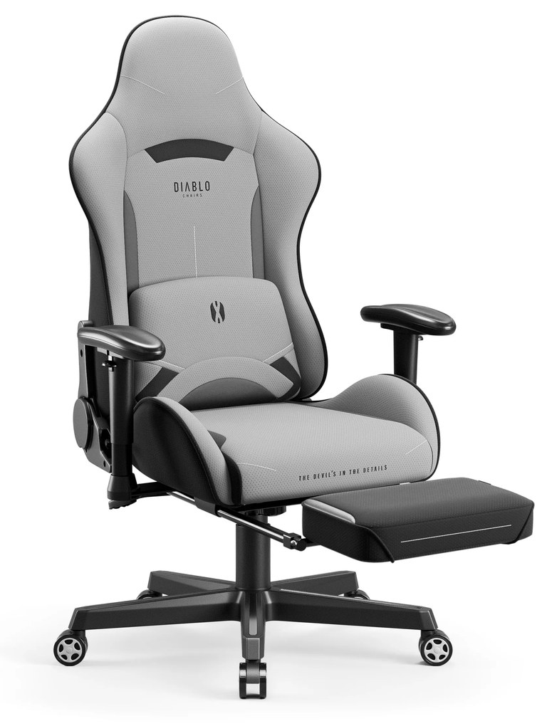 Poltrona da gaming in tessuto grigio Diablo X-Starter