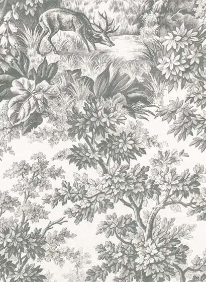 Little Greene Carta da parati Stag Toile - Moss