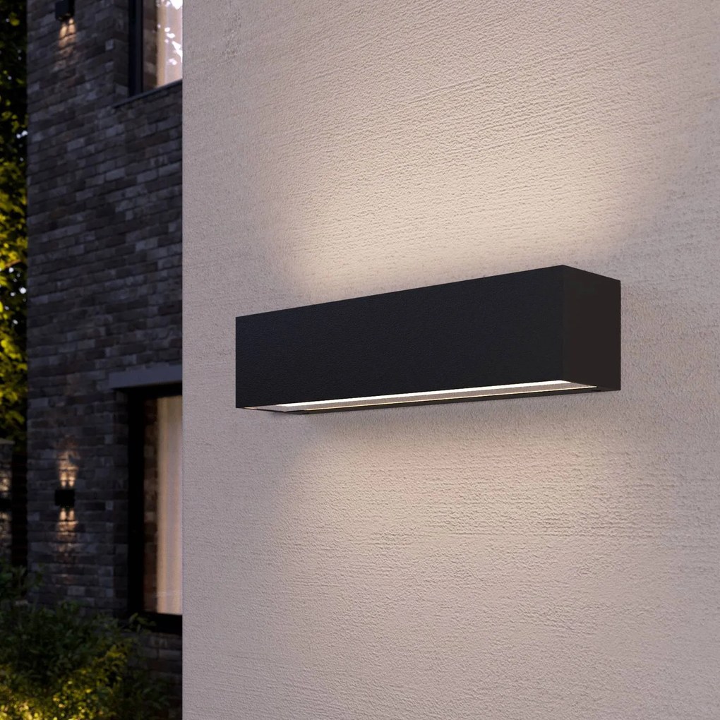 Applique da esterni a LED Tilde Lucande, Nero, Alluminio, Moderno, Applique LED da esterni