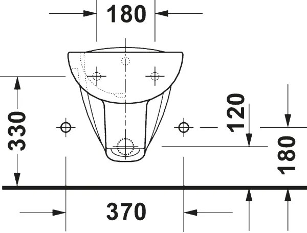 Duravit 22571500002 - Bidet sospeso D-CODE ceramica/bianco lucido