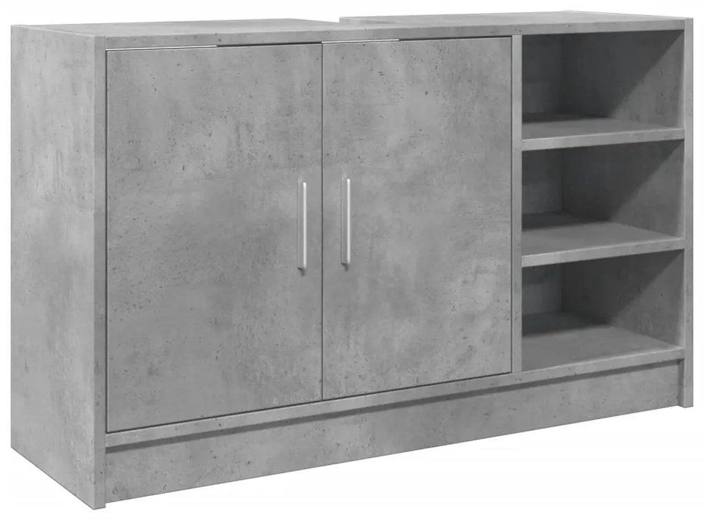 Mobile lavabo grigio cemento 90x29x55 cm in truciolare