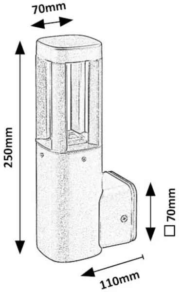 Rabalux 77033 - Applique a LED da esterno KALISZ LED/7W/230V IP54 antracite
