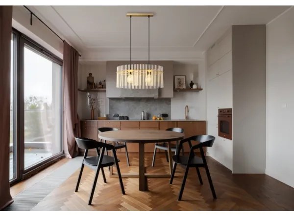 Globo 15698H3M - Lampadario a sospensione con filo GORLEY 2xE27/60W/230V oro